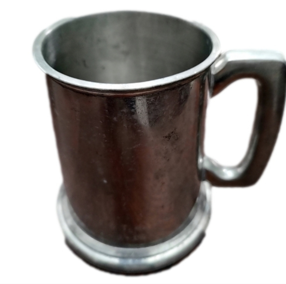 Vintage Raimond Viners English Pewter Glass Bottom Tankard or Stein
